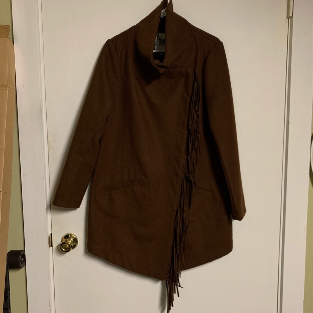 BB DAKOTA brown fringe jacket